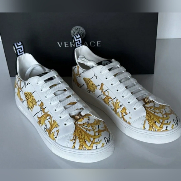 Versace Shoes - NIB Women Sz 9 Versace Lambskin Sneakers